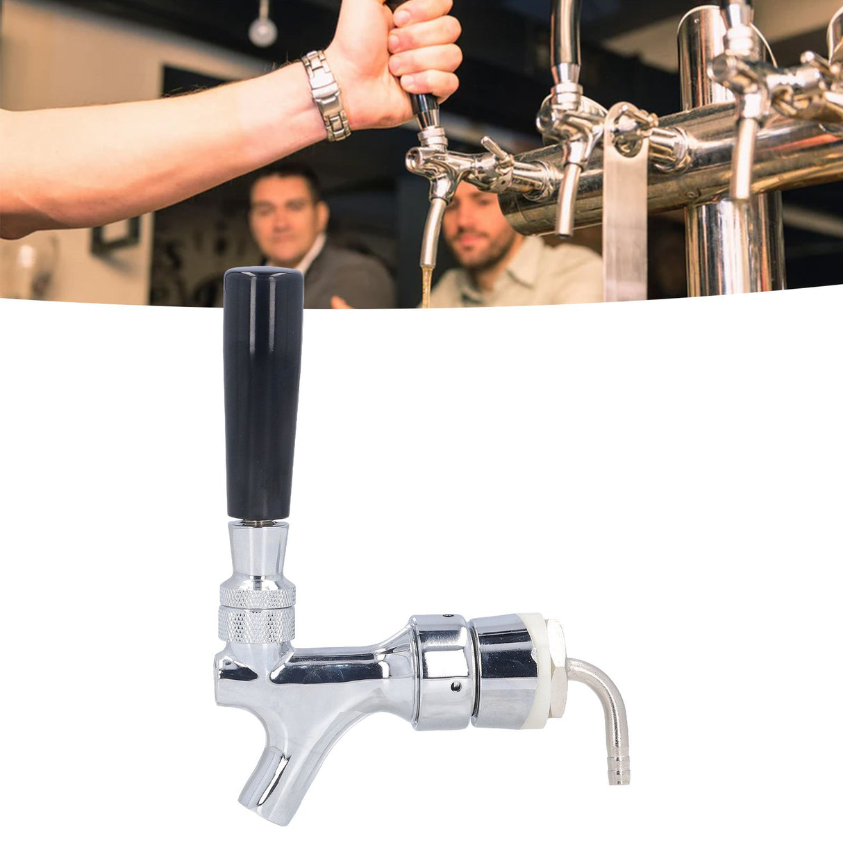 Stainless Steel Beer Tap Faucet Beer Tower Faucet Kegerator Tap for Homebrewing