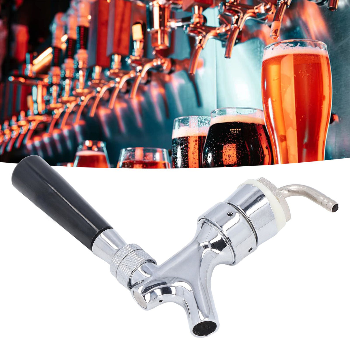 Stainless Steel Beer Tap Faucet Beer Tower Faucet Kegerator Tap for Homebrewing