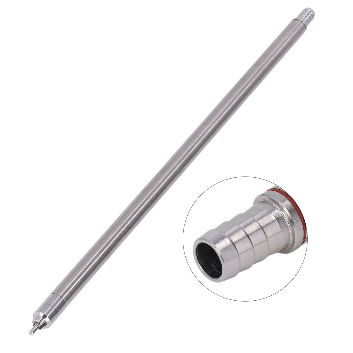 35.2cm Length Spring Loaded Beer Bottle Filler Stainless Steel Wine Bottle Filler Wand with Cleaning Brush Hose Clamp
