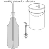 35.2cm Length Spring Loaded Beer Bottle Filler Stainless Steel Wine Bottle Filler Wand with Cleaning Brush Hose Clamp - Extra Image