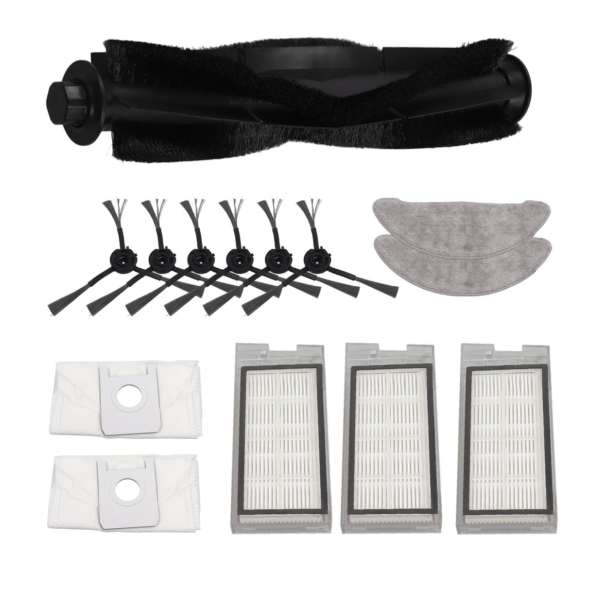 Robot Vacuum Cleaner Accessory Brush Dust Bag Cleaning Cloth Set Kit for EVE PLUS