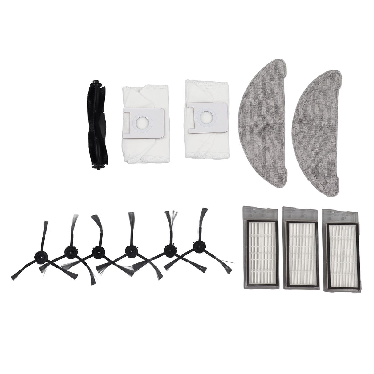 Robot Vacuum Cleaner Accessory Brush Dust Bag Cleaning Cloth Set Kit for EVE PLUS