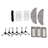 Robot Vacuum Cleaner Accessory Brush Dust Bag Cleaning Cloth Set Kit for EVE PLUS - 45-Degree Angle