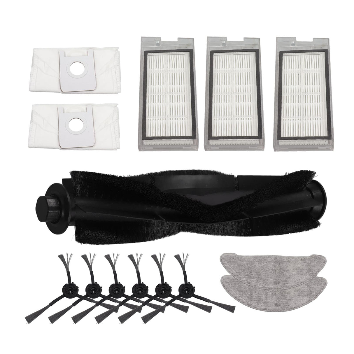 Robot Vacuum Cleaner Accessory Brush Dust Bag Cleaning Cloth Set Kit for EVE PLUS
