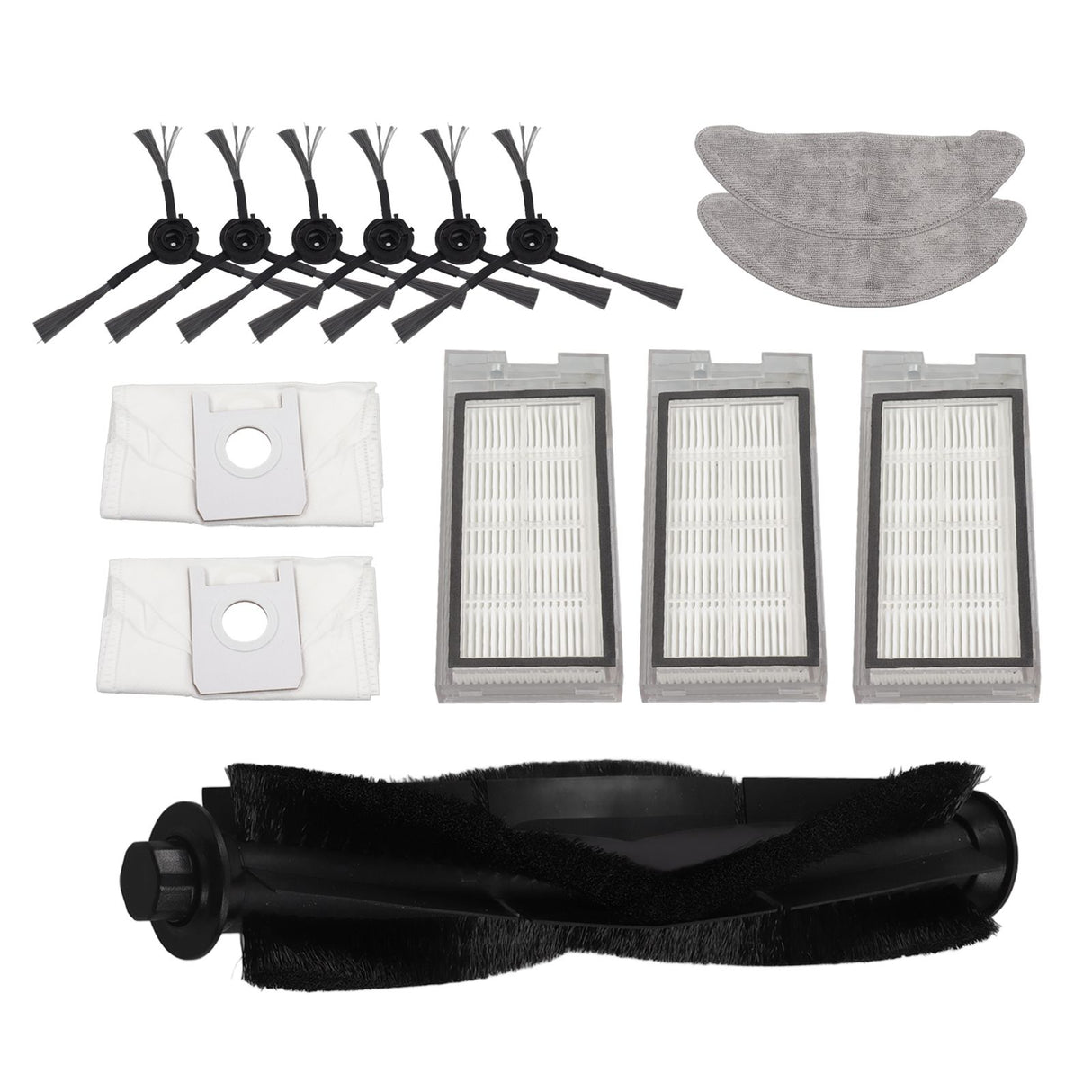 Robot Vacuum Cleaner Accessory Brush Dust Bag Cleaning Cloth Set Kit for EVE PLUS