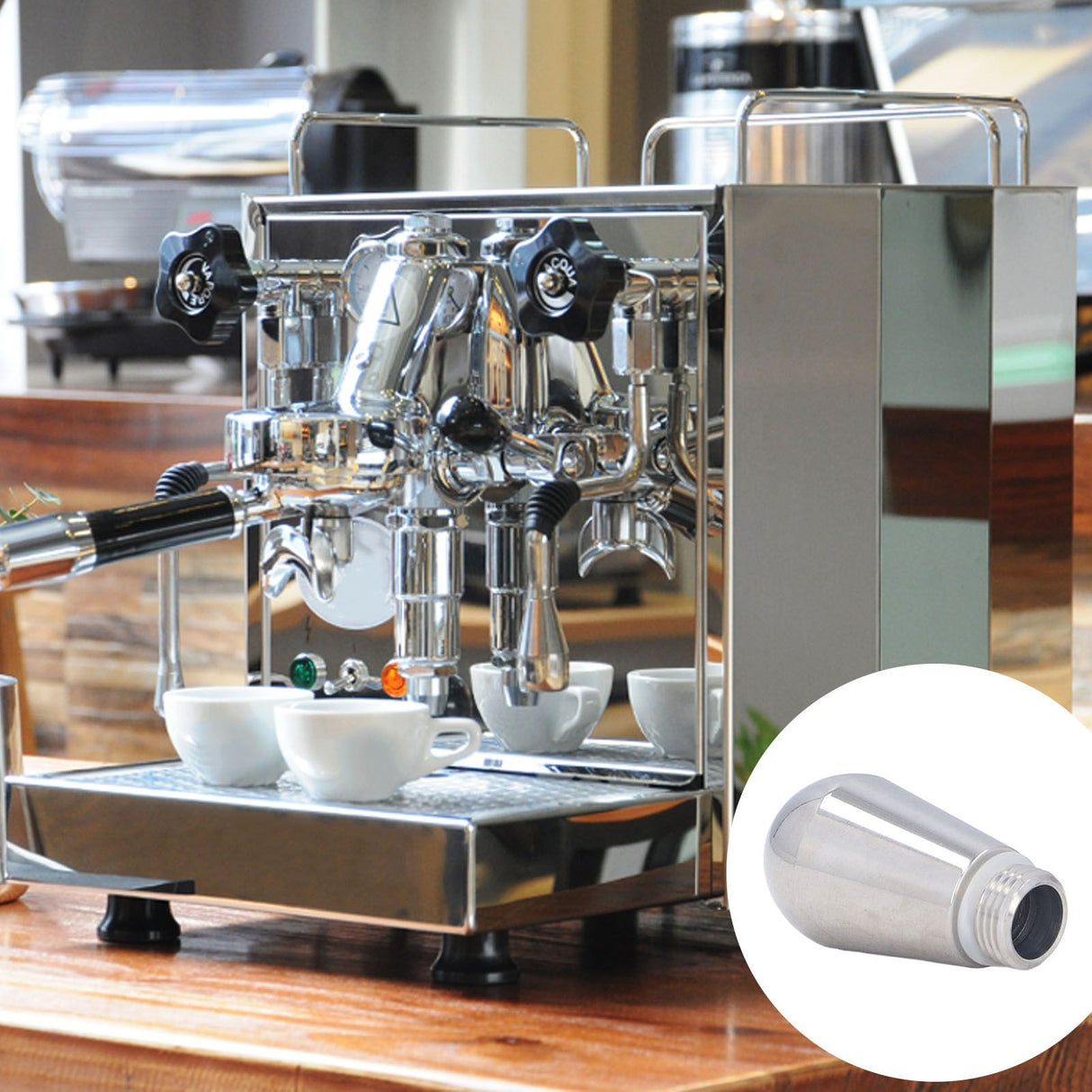 Coffee Machine Steam Nozzle Stainless Steel 4 Holes 360 Degree Semi Auto Coffe Machine Accessories for Expobar