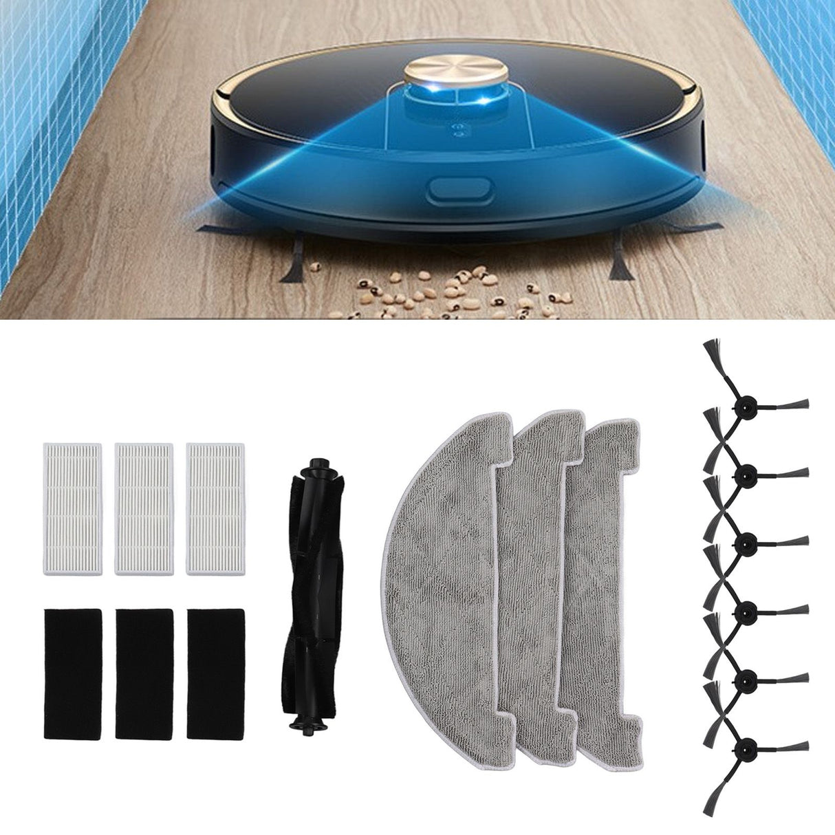 Sweeper Accessories Dust Reduction High Cleaning Efficiency Replacement Parts for Uoni V980 MAX PRO