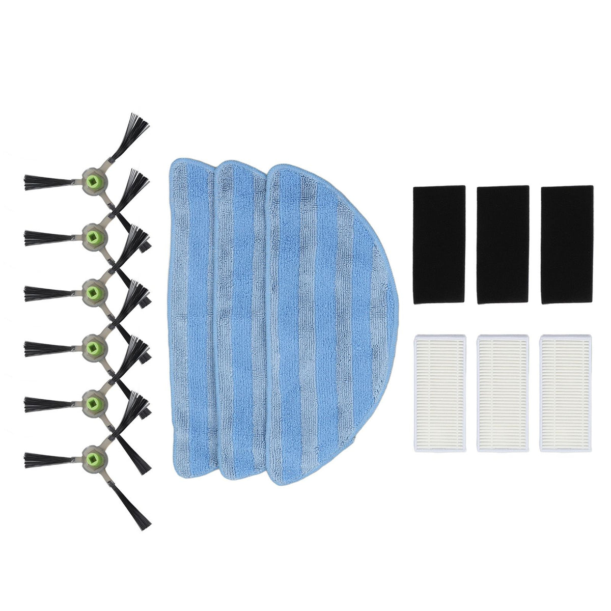 Vacuum Cleaner Accessories Kit High Strength Sweeping Robot Cleaning Rag Filter Side Brush Replacement Parts