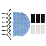 Vacuum Cleaner Accessories Kit High Strength Sweeping Robot Cleaning Rag Filter Side Brush Replacement Parts