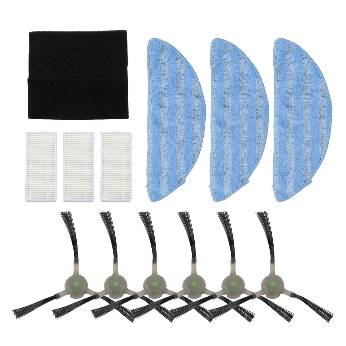 Vacuum Cleaner Accessories Kit High Strength Sweeping Robot Cleaning Rag Filter Side Brush Replacement Parts