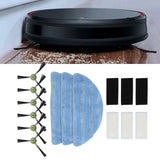 Vacuum Cleaner Accessories Kit High Strength Sweeping Robot Cleaning Rag Filter Side Brush Replacement Parts