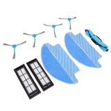 9 Pcs Vacuum Parts Replacement Main Brush Side Brush Filter Mop Vacuum Cleaner Accessories Kit for Conga 3090