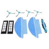 9 Pcs Vacuum Parts Replacement Main Brush Side Brush Filter Mop Vacuum Cleaner Accessories Kit for Conga 3090 - Close-Up Angle