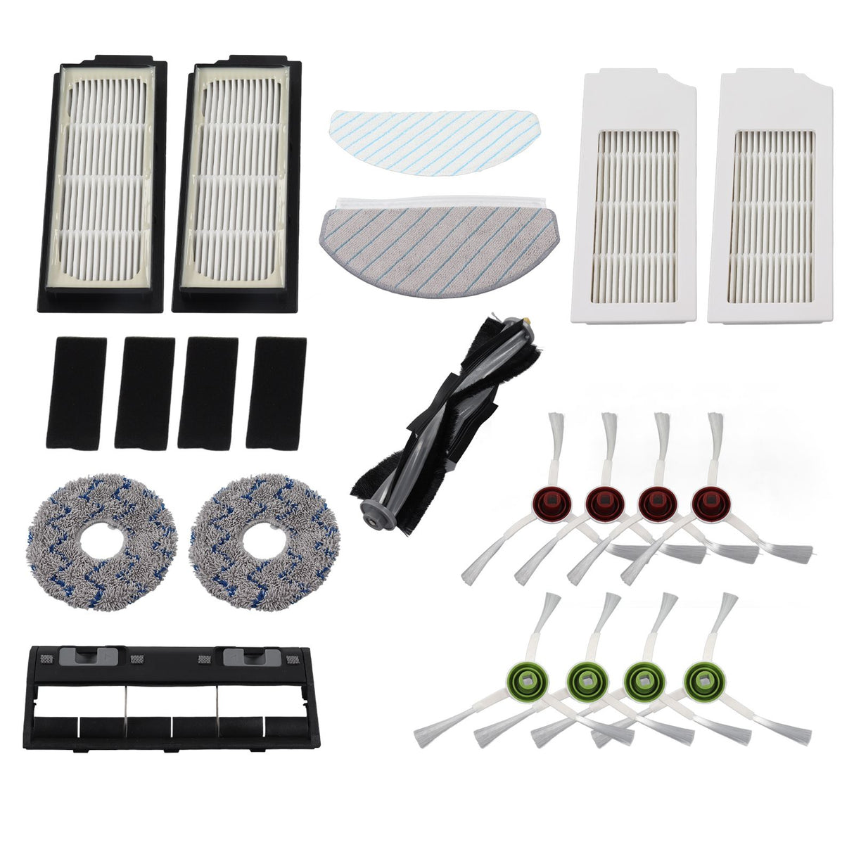 Robot Cleaner Accessory Kit Main Brush Side Brush Waved Mop Washable Mop Cloth Filter for T10
