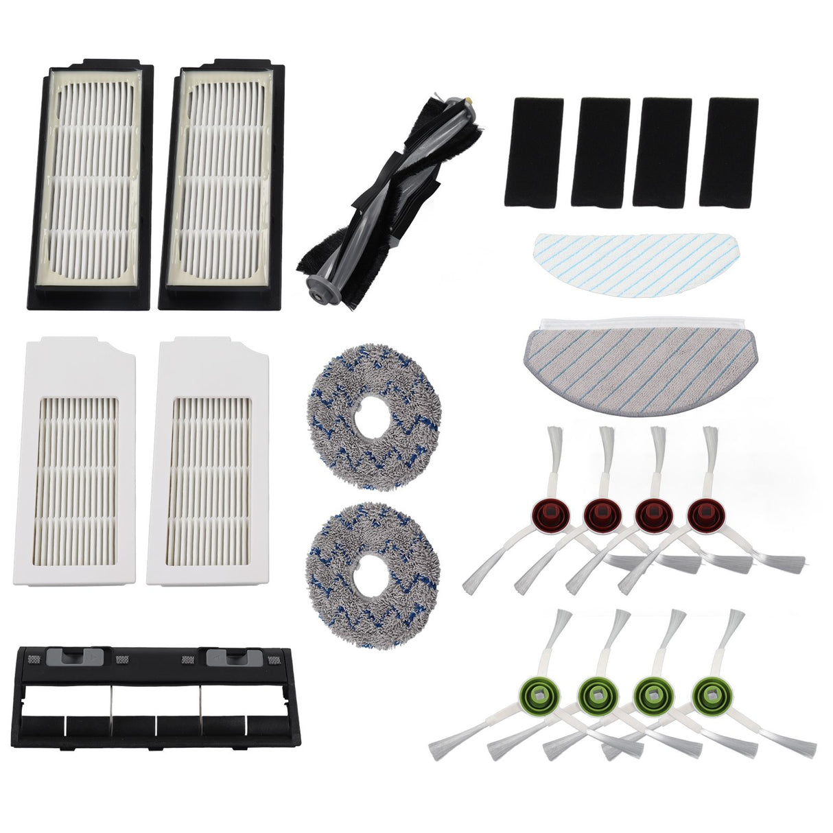 Robot Cleaner Accessory Kit Main Brush Side Brush Waved Mop Washable Mop Cloth Filter for T10
