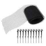 Reusable Plastic Drain Gutter Guard Mesh Protector Outdoor Anti Clogging Leaf Debris Protective Net 600x15cm - Top-Down View