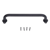Barn Door Handle Black Carbon Steel Interior Wooden Door Matte Handle for Wooden Gate Shed Cabinet Door