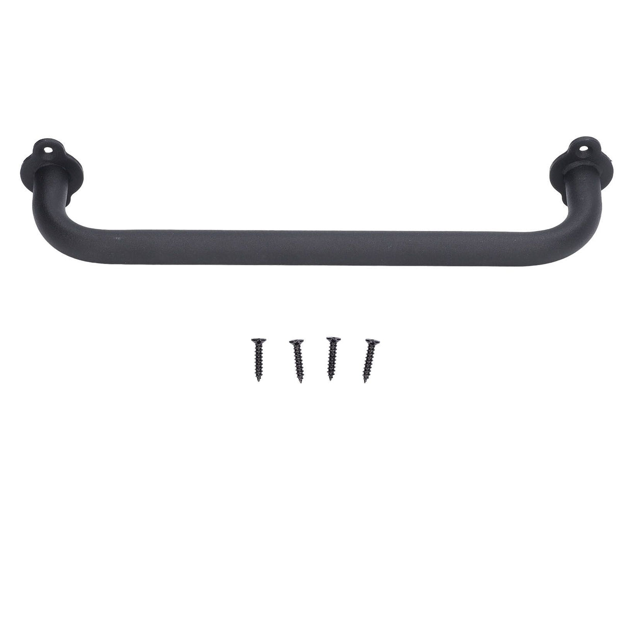 Barn Door Handle Black Carbon Steel Interior Wooden Door Matte Handle for Wooden Gate Shed Cabinet Door