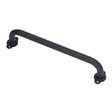Barn Door Handle Black Carbon Steel Interior Wooden Door Matte Handle for Wooden Gate Shed Cabinet Door - Low Angle
