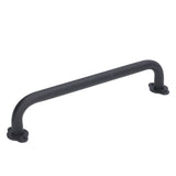Barn Door Handle Black Carbon Steel Interior Wooden Door Matte Handle for Wooden Gate Shed Cabinet Door - Extra Image