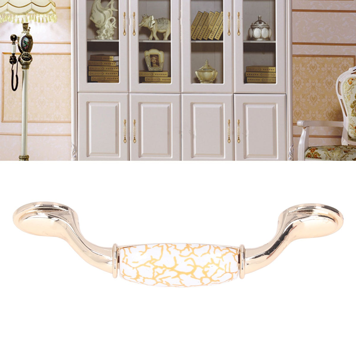 Nordic Golden Furniture Handle Light Luxury Drawer Wardrobe Cabinet Door Furniture Pulls Furniture Hardware1320C-60-96