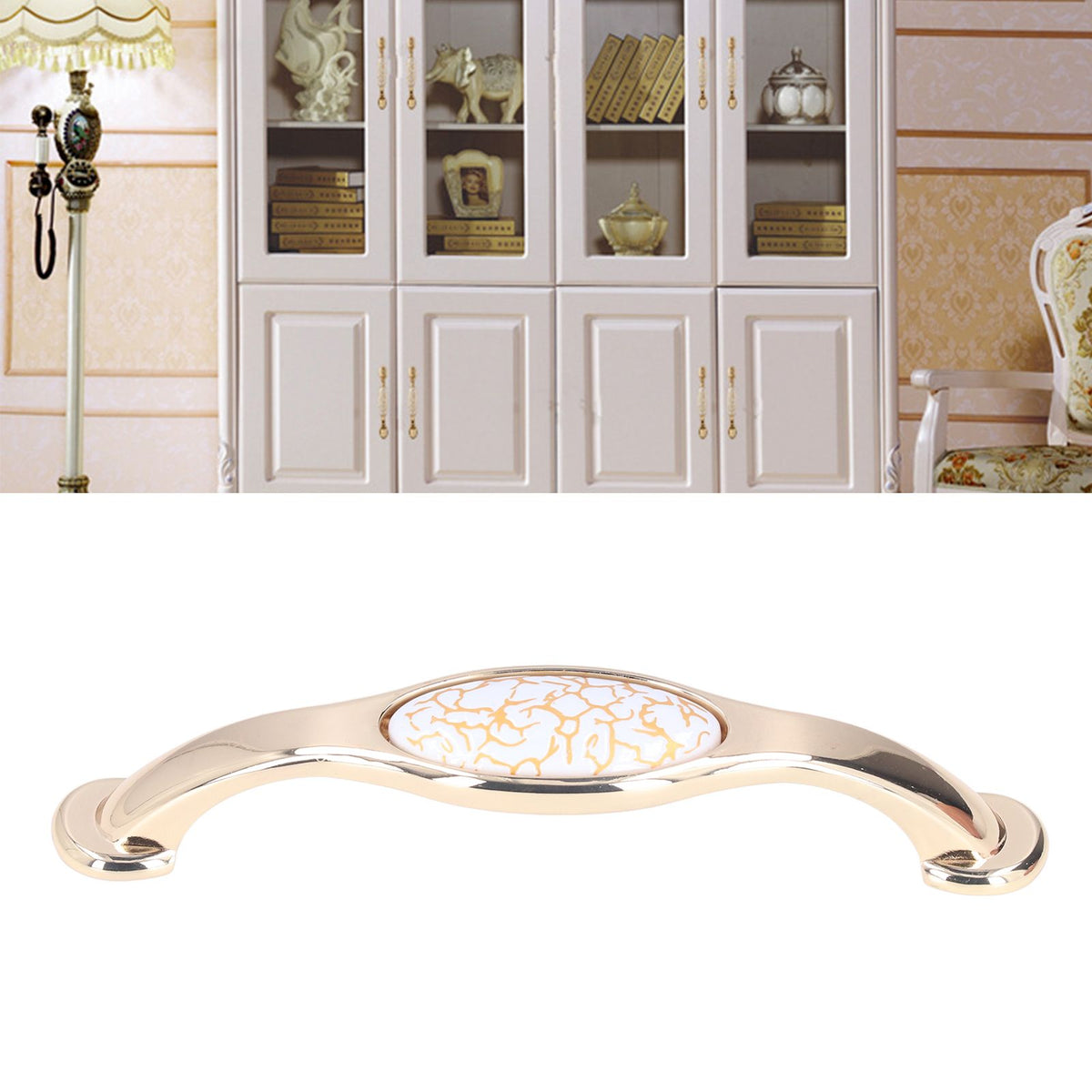 Nordic Golden Furniture Handle Light Luxury Drawer Wardrobe Cabinet Door Furniture Pulls Furniture Hardware1808C-60-128
