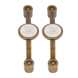 2 Pcs Zinc Alloy Antique Copper Handle European Modern Pastoral Color Acrylic Handle for Cabinet DrawerWhite