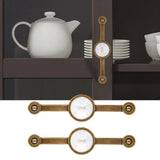 2 Pcs Zinc Alloy Antique Copper Handle European Modern Pastoral Color Acrylic Handle for Cabinet DrawerWhite - Extra Image