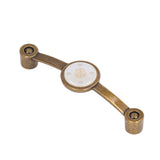 2 Pcs Zinc Alloy Antique Copper Handle European Modern Pastoral Color Acrylic Handle for Cabinet DrawerWhite - Extra Image