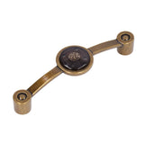 2 Pcs Zinc Alloy Antique Copper Handle European Modern Pastoral Color Acrylic Handle for Cabinet DrawerBrown