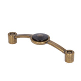 2 Pcs Zinc Alloy Antique Copper Handle European Modern Pastoral Color Acrylic Handle for Cabinet DrawerBrown