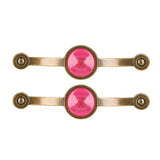 2 Pcs Zinc Alloy Antique Copper Handle European Modern Pastoral Color Acrylic Handle for Cabinet DrawerPink