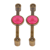 2 Pcs Zinc Alloy Antique Copper Handle European Modern Pastoral Color Acrylic Handle for Cabinet DrawerPink
