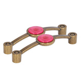 2 Pcs Zinc Alloy Antique Copper Handle European Modern Pastoral Color Acrylic Handle for Cabinet DrawerPink