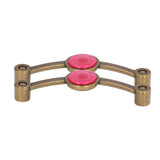 2 Pcs Zinc Alloy Antique Copper Handle European Modern Pastoral Color Acrylic Handle for Cabinet DrawerPink