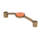 2 Pcs Zinc Alloy Antique Copper Handle European Modern Pastoral Color Acrylic Handle for Cabinet DrawerOrange
