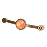 2 Pcs Zinc Alloy Antique Copper Handle European Modern Pastoral Color Acrylic Handle for Cabinet DrawerOrange