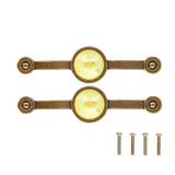 2 Pcs Zinc Alloy Antique Copper Handle European Modern Pastoral Color Acrylic Handle for Cabinet DrawerYellow