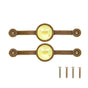 2 Pcs Zinc Alloy Antique Copper Handle European Modern Pastoral Color Acrylic Handle for Cabinet DrawerYellow