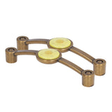 2 Pcs Zinc Alloy Antique Copper Handle European Modern Pastoral Color Acrylic Handle for Cabinet DrawerYellow