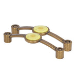2 Pcs Zinc Alloy Antique Copper Handle European Modern Pastoral Color Acrylic Handle for Cabinet DrawerYellow