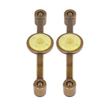 2 Pcs Zinc Alloy Antique Copper Handle European Modern Pastoral Color Acrylic Handle for Cabinet DrawerYellow