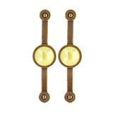 2 Pcs Zinc Alloy Antique Copper Handle European Modern Pastoral Color Acrylic Handle for Cabinet DrawerYellow