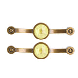 2 Pcs Zinc Alloy Antique Copper Handle European Modern Pastoral Color Acrylic Handle for Cabinet DrawerYellow - Extra Image