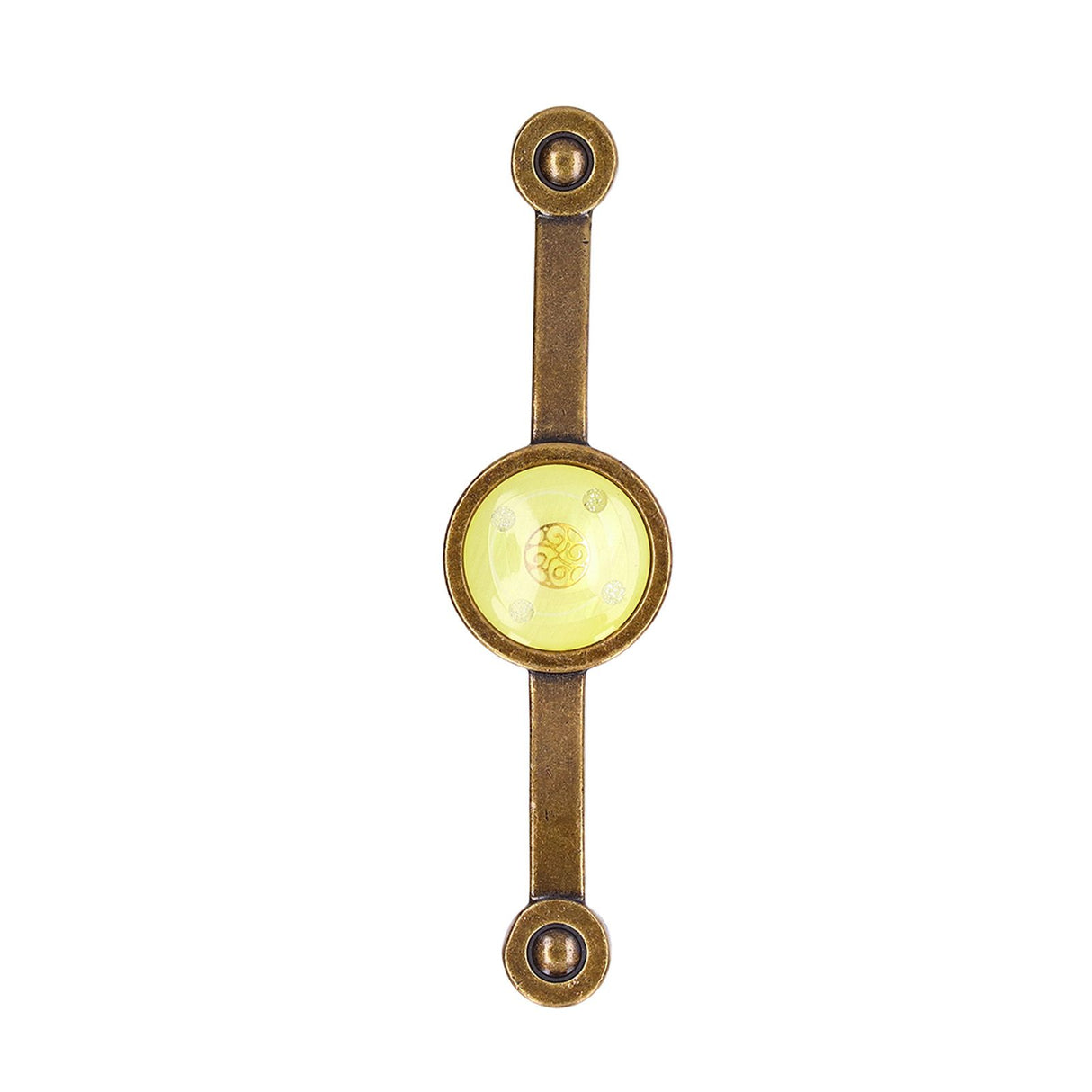 2 Pcs Zinc Alloy Antique Copper Handle European Modern Pastoral Color Acrylic Handle for Cabinet DrawerYellow