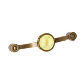 2 Pcs Zinc Alloy Antique Copper Handle European Modern Pastoral Color Acrylic Handle for Cabinet DrawerYellow