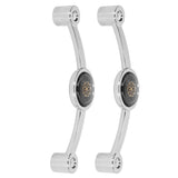 2PCS Door Handle Zinc Alloy Modern Wardrobe Cabinet Drawer Pull Handle for Home FurnitureBlack