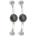 2PCS Door Handle Zinc Alloy Modern Wardrobe Cabinet Drawer Pull Handle for Home FurnitureBlack