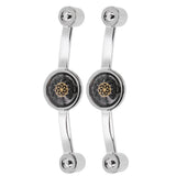 2PCS Door Handle Zinc Alloy Modern Wardrobe Cabinet Drawer Pull Handle for Home FurnitureBlack