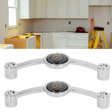 2PCS Door Handle Zinc Alloy Modern Wardrobe Cabinet Drawer Pull Handle for Home FurnitureBlack - Extra Image